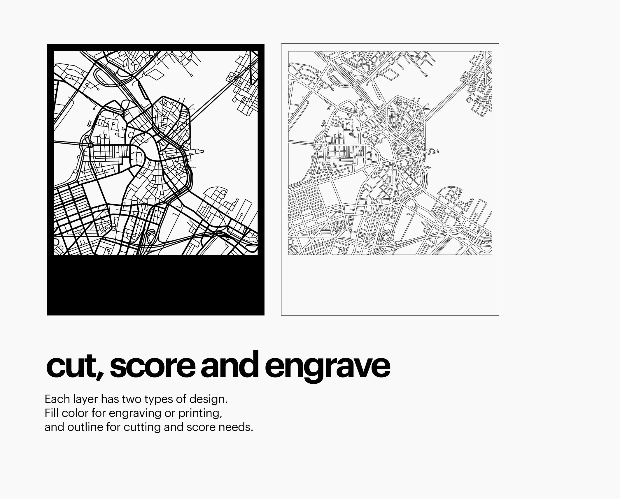 Boston Layered City Map: Laser Cut SVG File - Etsy