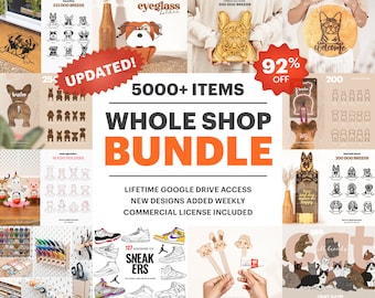 5000+ SVG Laser Cut Files: Whole Shop Bundle, Commercial Use