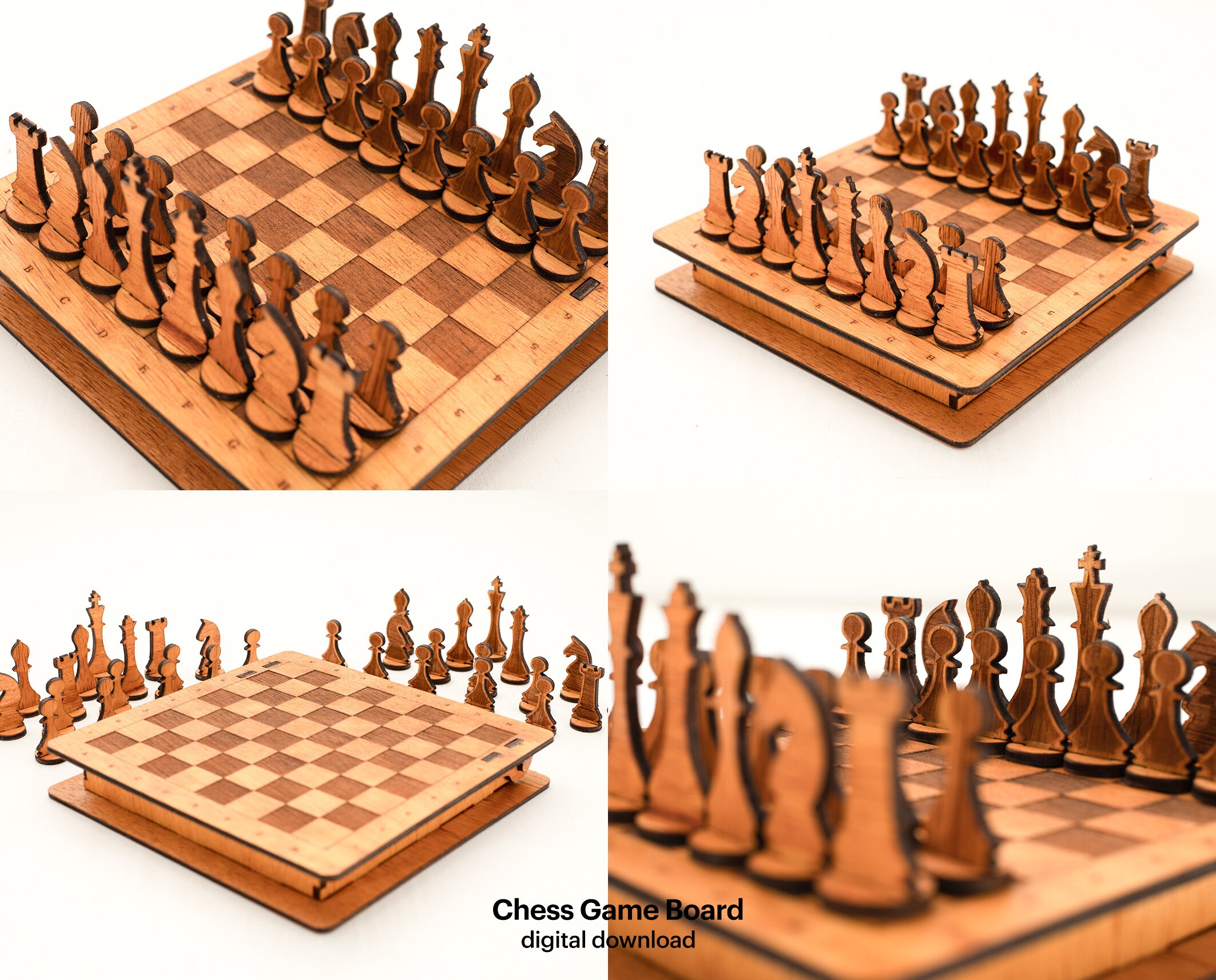 Laser Cut Chess Game SVG File Free Download 