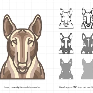 Bull Terrier Multilayer Dog Mandala SVG, Mandala Wall Art, 3D Multilayer File, Personalized Dog Face, Home Wall Decor, DIGITAL DOWNLOAD