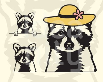 Funny Raccoon Face SVG: Cricut & Glowforge Laser Cut File (Digital Download)