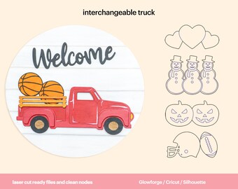 Interchangeable Truck Bundle: Laser Cut SVG File, 15 Shapes (Glowforge)