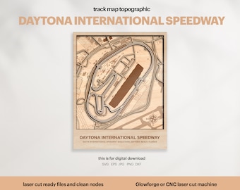 Race Tracks Map Topography, Florida Track Map SVG, Famous Circuit Racing Track, 3D Wood Track Maps, Xtool, DIGITAL DOWNLOAD