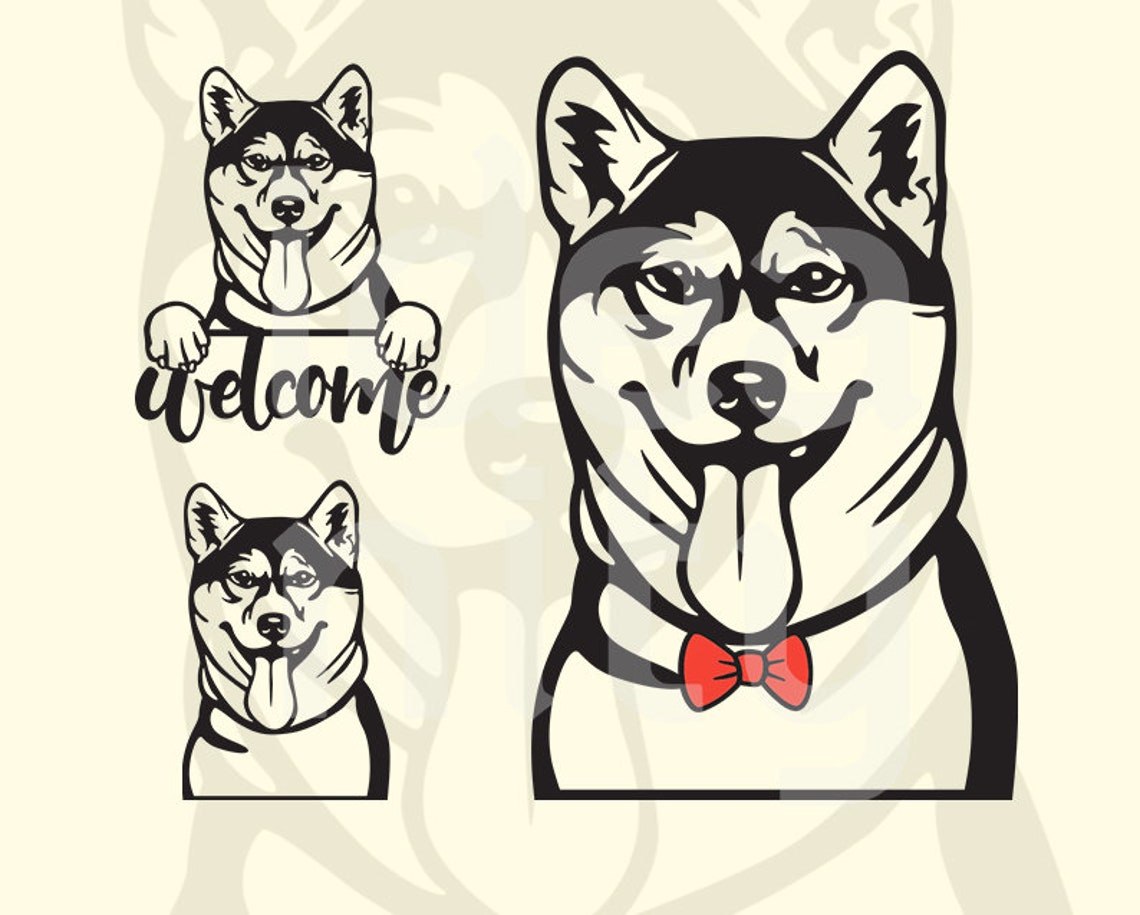 Shiba Inu svg Dog svg Shiba Inu Face Dog Sign Dog Clipart | Etsy