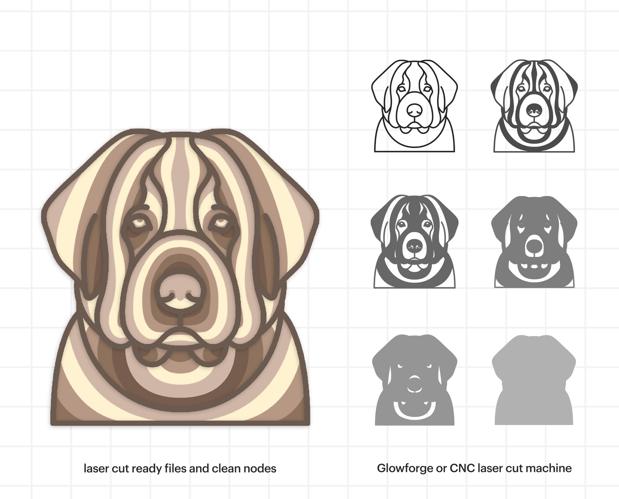 Saint Bernard Mandala SVG: Multilayer Dog Wall Art (Digital Download)