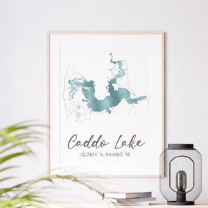 Impresión de mapa de lago personalizado, lago personalizado digital, arte de pared impreso, póster de lago, decoración del hogar, mapa de regalo, DESCARGA DIGITAL