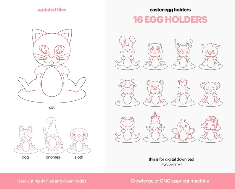Download Egg Holder Vector Design Egg Stand Decoration Easter Egg Holdes Cute Animal Egg Holder Easter Egg Stand Art Collectibles Drawing Illustration Saherflow Com