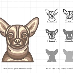 Cihuahua Multilayer Dog Mandala SVG, Mandala Wall Art, 3D Multilayer File, Personalized Dog Face, Home Wall Decor, Xtool, DIGITAL DOWNLOAD