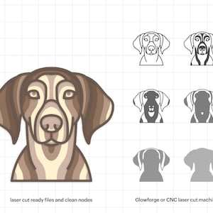 German Shorthaired Pointer Multilayer Dog Mandala SVG, Mandala Wall Art, 3D Multilayer File, Personalized Dog Face, Xtool, DIGITAL DOWNLOAD