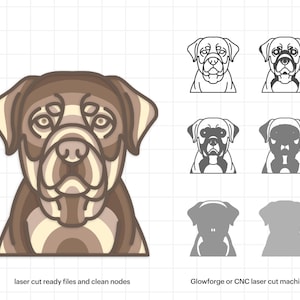 Rottweiler Multilayer Dog Mandala SVG, Mandala Wall Art, 3D Multilayer File, Personalized Dog Face, Home Wall Decor, Xtool, DIGITAL DOWNLOAD