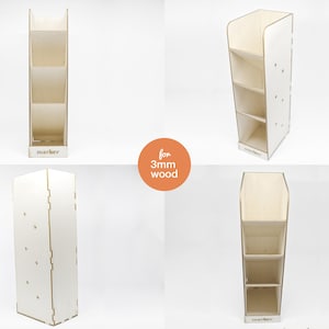 Stand Up Organizer, Marker Pen Display Stand Organizer, Laser Cut File, Glowforge, For 3mm Wood