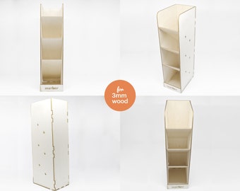 Laser Cut Marker Pen Organizer Stand for 3mm Wood (SVG & DXF)