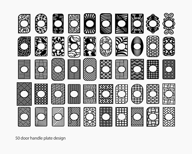50 Door Handle Decorative Plates SVG Door Decoration Door Etsy