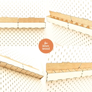Pegboard Box with Partition: Laser Cut File for Glowforge (3mm Wood)