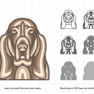 Basset Hound Multilayer Dog Mandala SVG, Mandala Wall Art, 3D Multilayer File, Personalized Dog Face, Home Wall Decor, DIGITAL DOWNLOAD