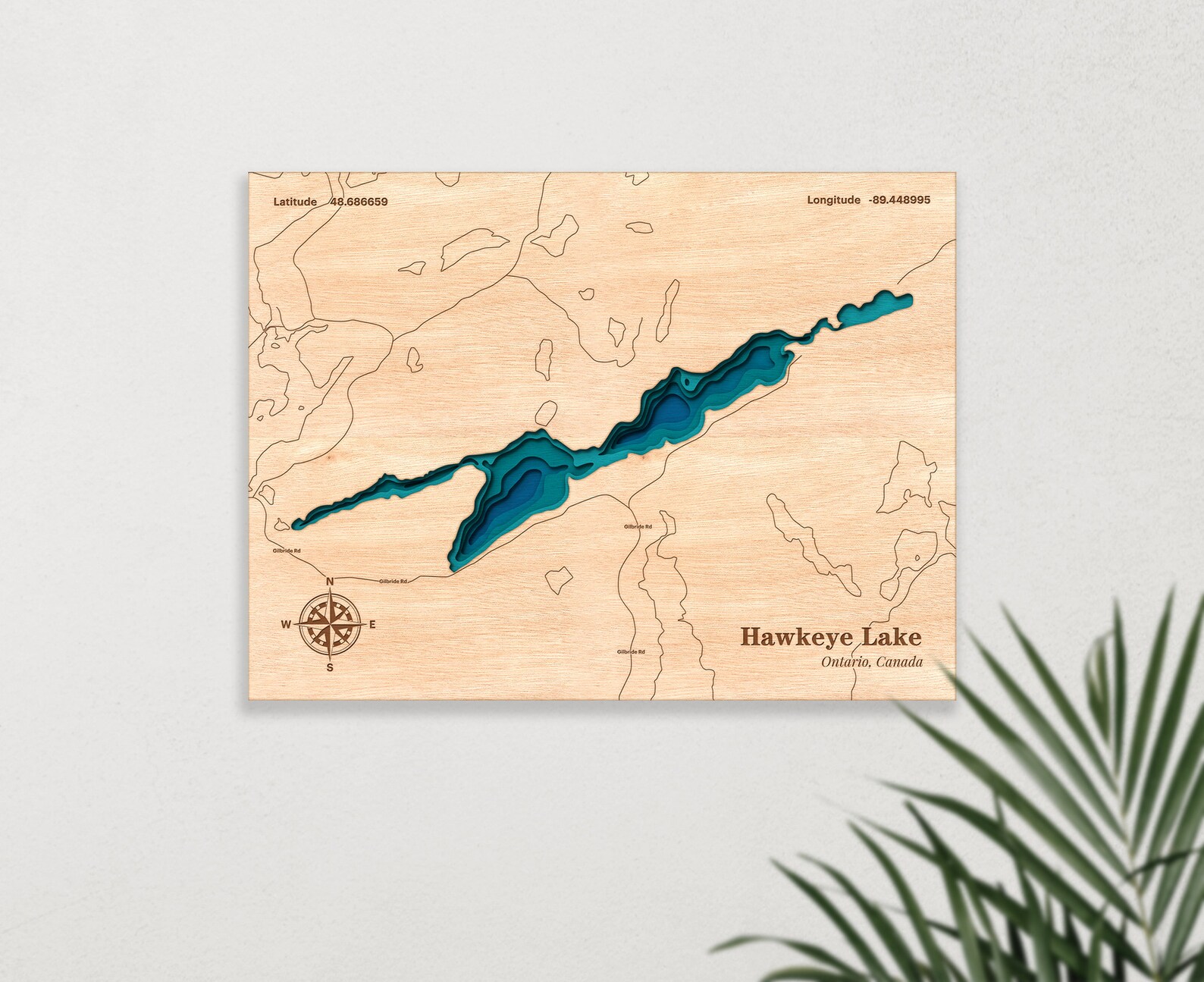 Hawkeye Point Map Hawkeye Lake Map SVG: 3D Topographic Laser Cut File (digital Download ...