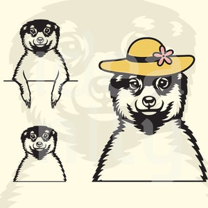 Erdmännchen Gesicht SVG: Spähen Clipart, Laser geschnitten Datei