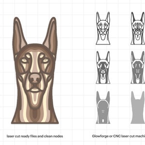 Doberman Multilayer Dog Mandala SVG, Mandala Wall Art, 3D Multilayer File, Personalized Dog Face, Home Wall Decor, Xtool, DIGITAL DOWNLOAD