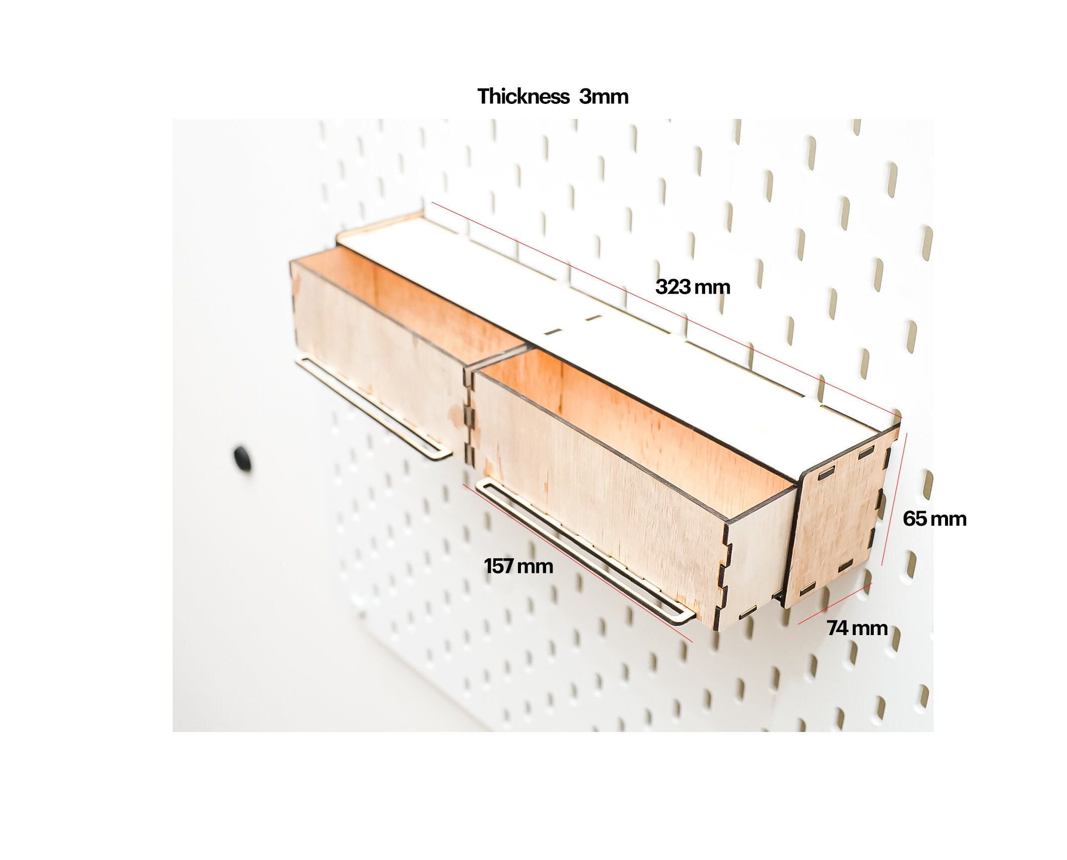Pegboard Accessories Drawer 2 Slot Pegboard Accessories Etsy UK