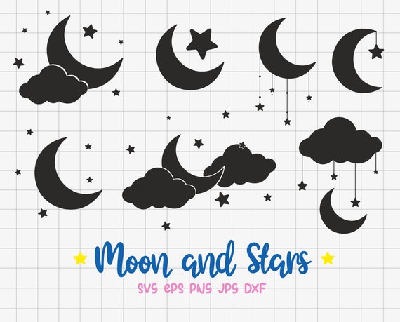 60 Moon SVG Bundle, Night moon svg, Moon dxf, Moon png, Moon eps, Moon  vector, Moon cut files, Moon phases svg, Full moon svg, Moon SVG