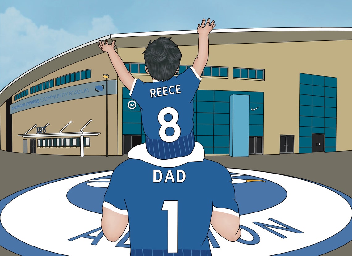 Personalised Printable Brighton Hove Albion FC Stadium Close Etsy