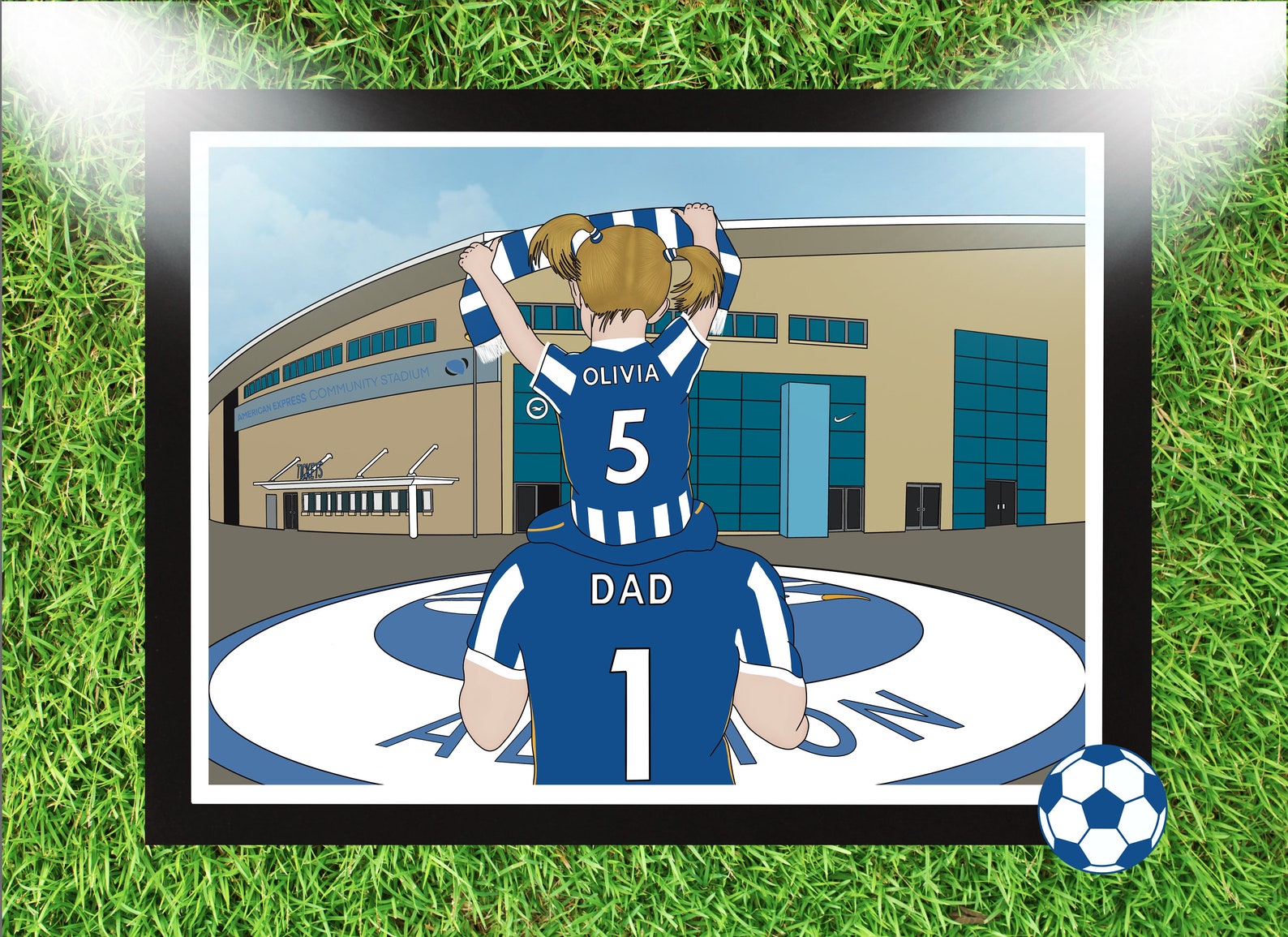 Personalised Printable Brighton Hove Albion FC Stadium Etsy