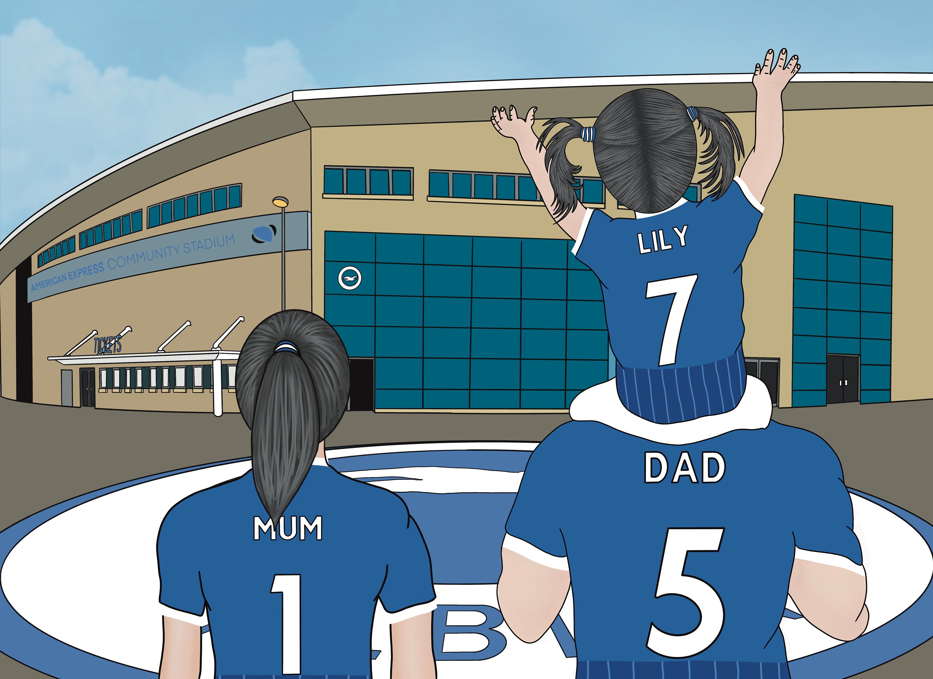 Personalised Printable Brighton Hove Albion FC Stadium Close Etsy