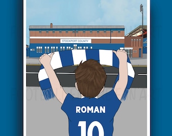 Personalized Stockport County Stadium Print - Custom Boy Fan Art