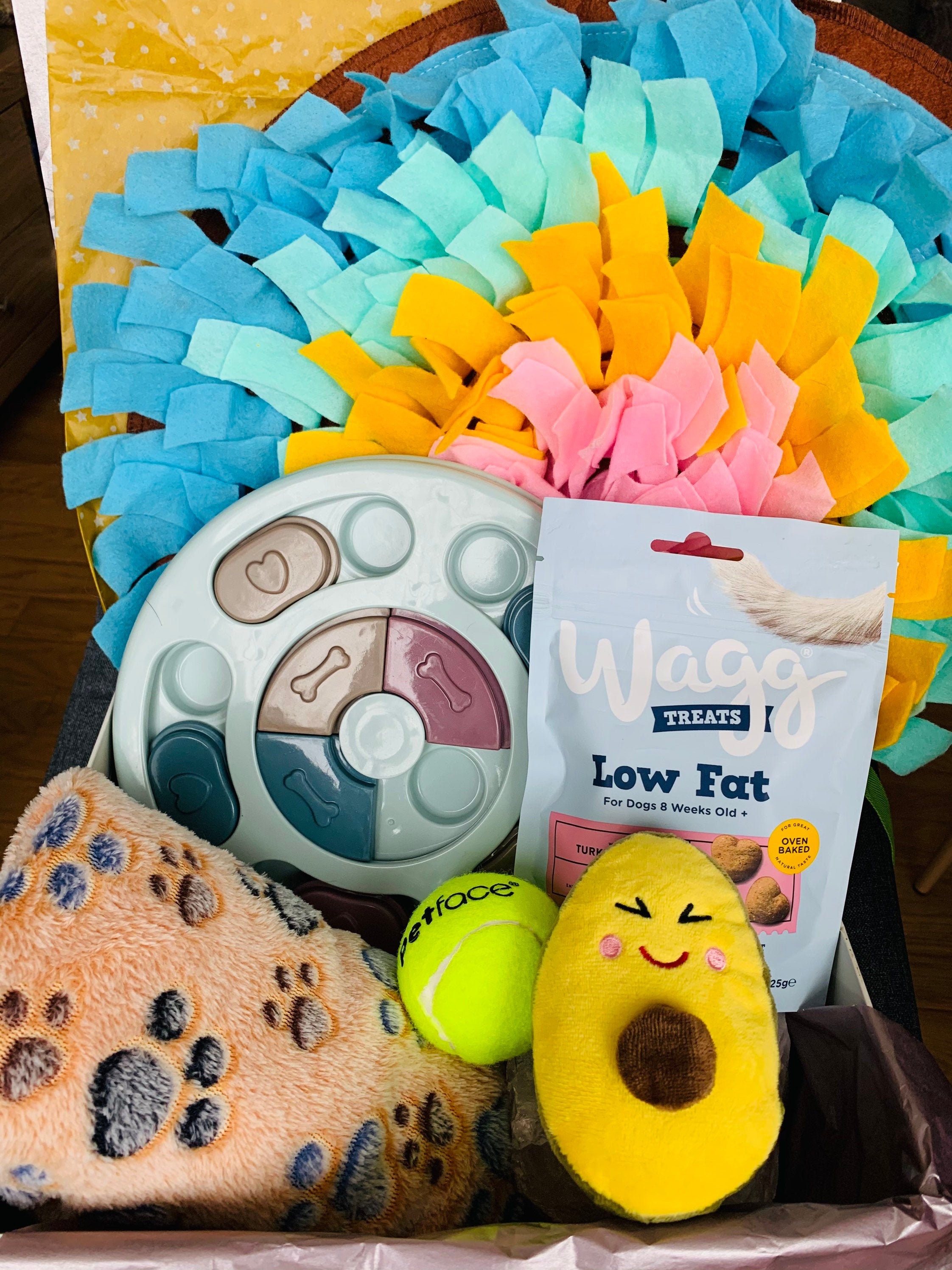 Dog treat training box dog toy box puppy training box | Etsy