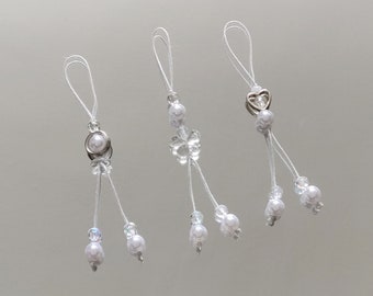 Niedlicher Coquette Perlen-Anhänger auf feinem Faden – Ästhetischer, minimalistischer Schmuck