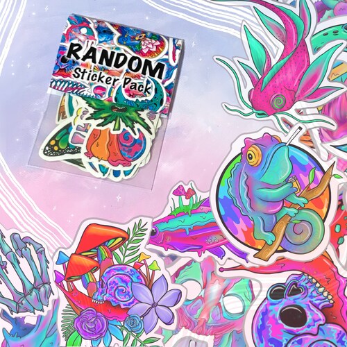 Random Sticker Pack Funny Memes Brands Logos Special | Etsy