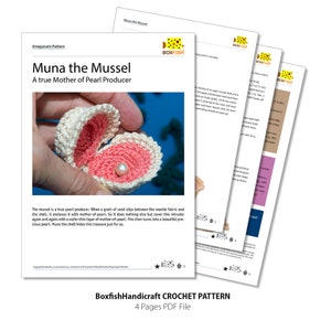 Shell With Pearl Crochet Pattern, Amigurumi Mussel With Pearl, Marine ...