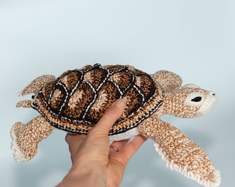 Grüne Meeresschildkröte Häkelanleitung, Amigurumi Schildkröte