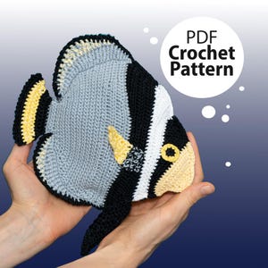 Batfish Crochet Pattern, Amigurumi Fish, Toys for Kids, Underwater Animal, Reef Fish, Coral Fish, Tropical Fish, big Fish, Diver's Darling