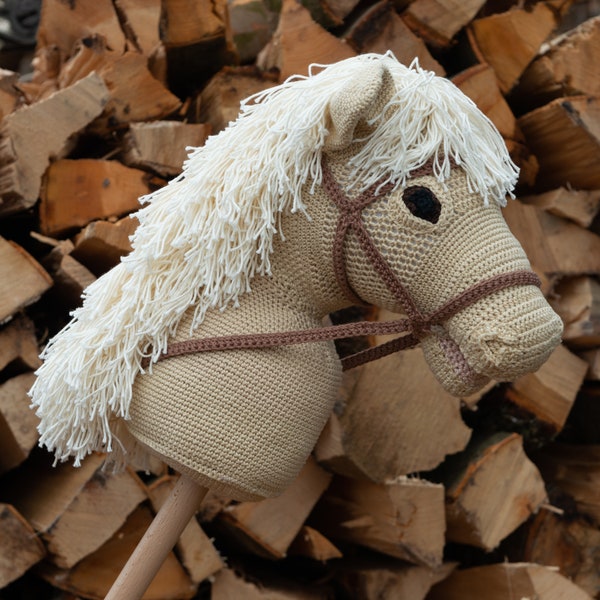 Hobby Horse crochet pattern, instructions hobby horse, toy horse for children from 3 years, make your own pony, gift for horse riding fans