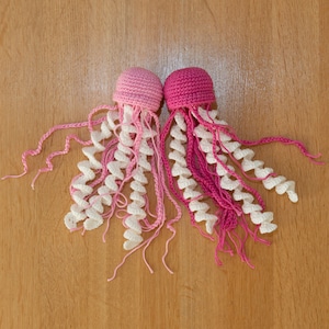 Amigurumi Jellyfish Crochet Pattern, Toys for Premature Infants, Toddler and Children, Maritime Mobile for Babies, Fire Jellyfish, Manual image 8