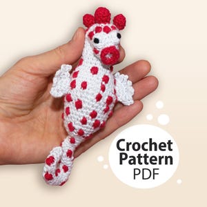 Seahorse Crochet Pattern, Amigurumi Sea Life, Pygmy Seahorse, Sea Animal, Coral Reef Dweller, Underwater Animal Instruction, Marine Wildlife