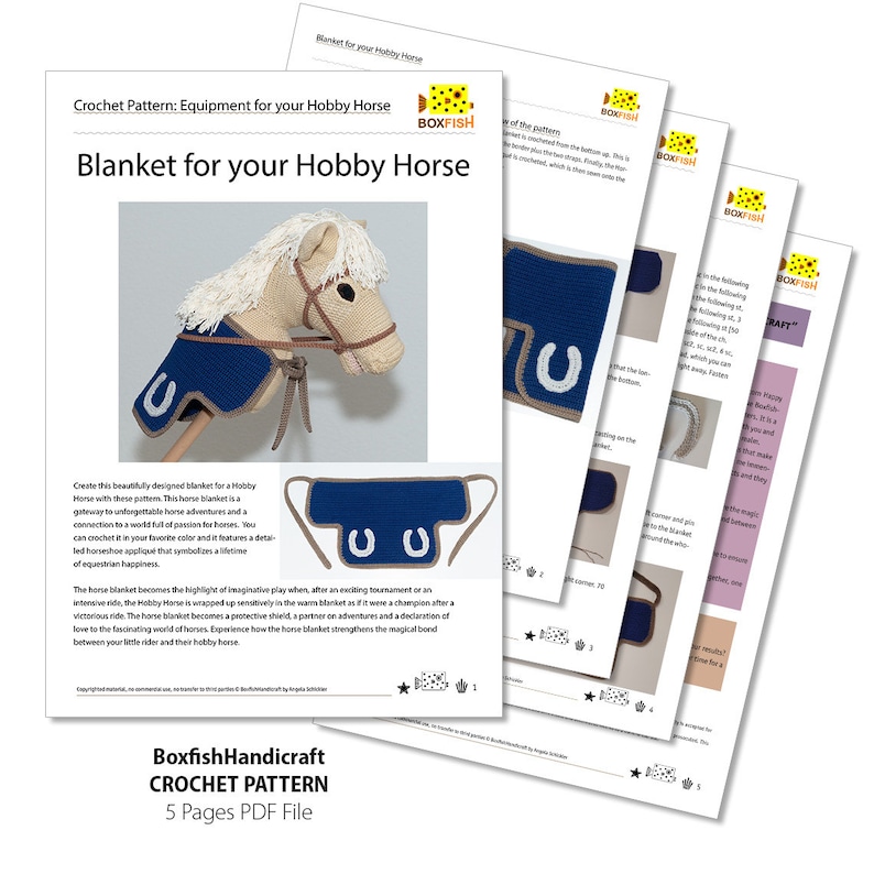 Hobby Horse Blanket Crochet Pattern – Horse Blanket Accessory PDF - Etsy