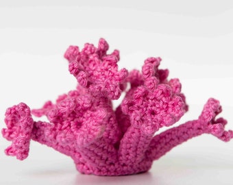 Coral crochet pattern, crochet coral reef, DIY amigurumi aquatic plant, instructions flower pod coral for the aquarium, DIY flower coral