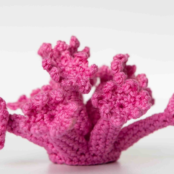 Coral crochet pattern, crochet coral reef, DIY amigurumi aquatic plant, instructions flower pod coral for the aquarium, DIY flower coral