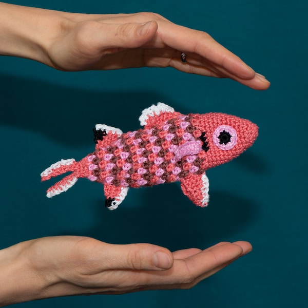 Pink Fish Crochet Pattern, Amigurumi Sea Animal, maritime Toys for Babies, Toddler and Children, Underwater Animal , Sea Life, DIY Sea Food