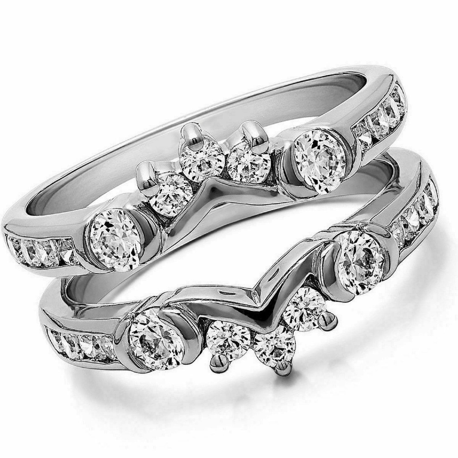 1/4CT Simulated Diamond Solitaire Enhancer Wrap Insert Ring Etsy