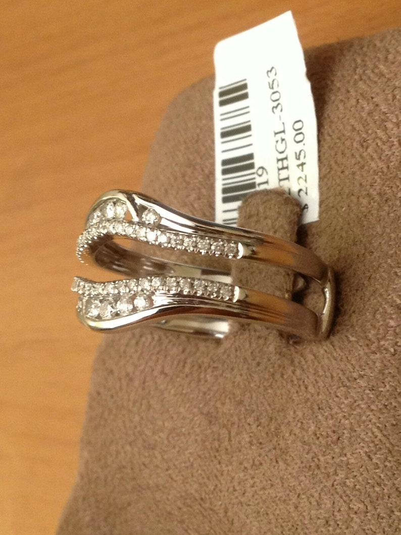 Solitaire Enhancer Round Simulated Diamonds Ring Guard Wrap 14k White Gold Finish Wedding Band Silver 1.05ct