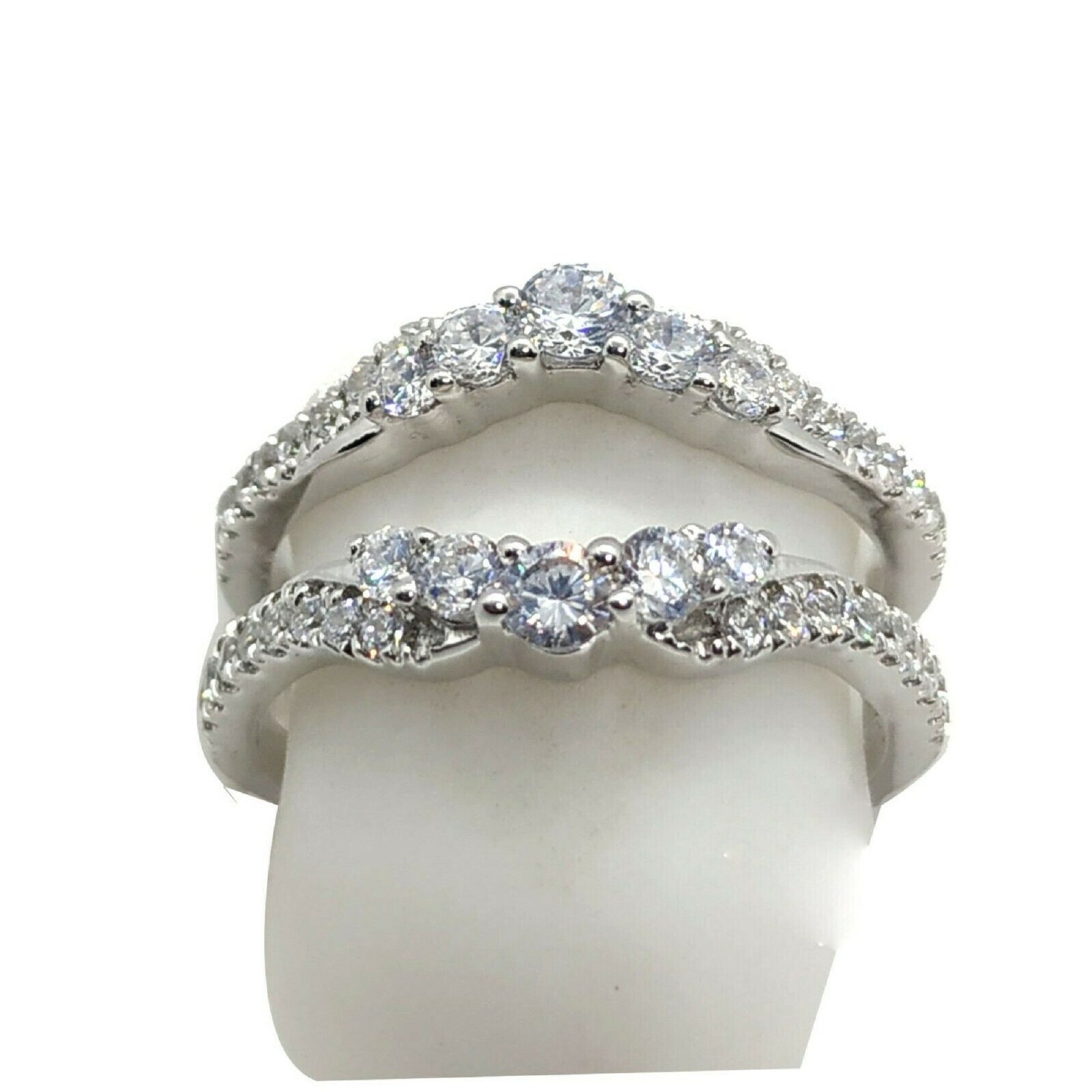 2.00CT Round Simulated Diamond Solitaire Enhancer Wedding Band Etsy