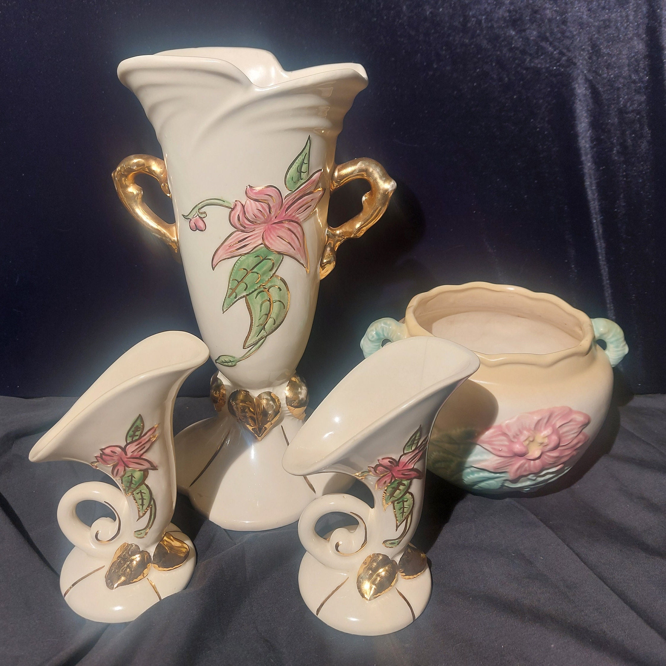 【 mku さま】vintage pottery case ❀ バラの絵 mku さま】vintage pottery case ❀ バラの絵 mku さま】vintage