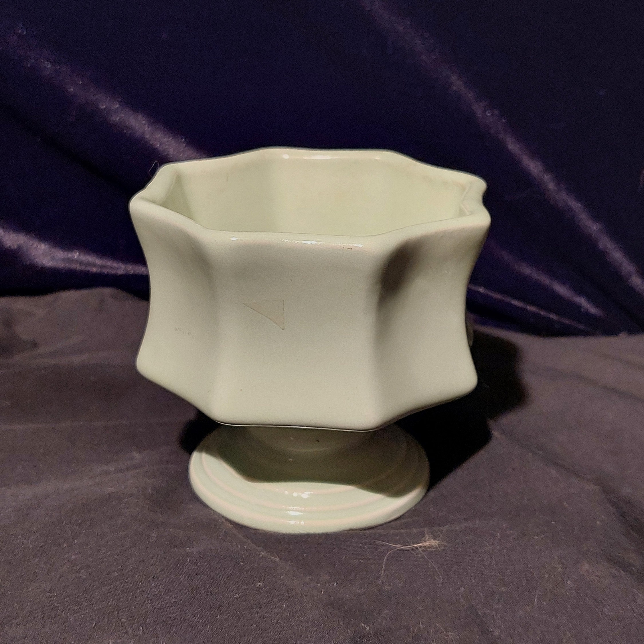 Vintage Hull Art Pottery Imperial Florist Ware F3 Satin Green 4