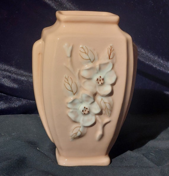 Vintage Hull Art Pottery Rosella Pattern R1 5 Vase Etsy