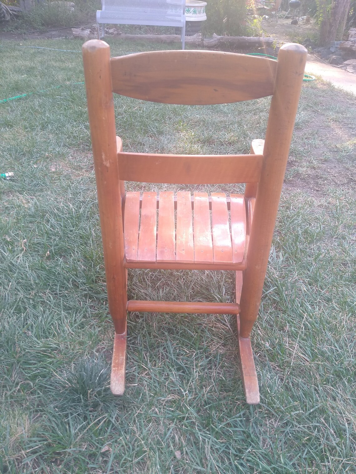 Vintage 1950's Small Child's Rocking Chair Excellent Etsy