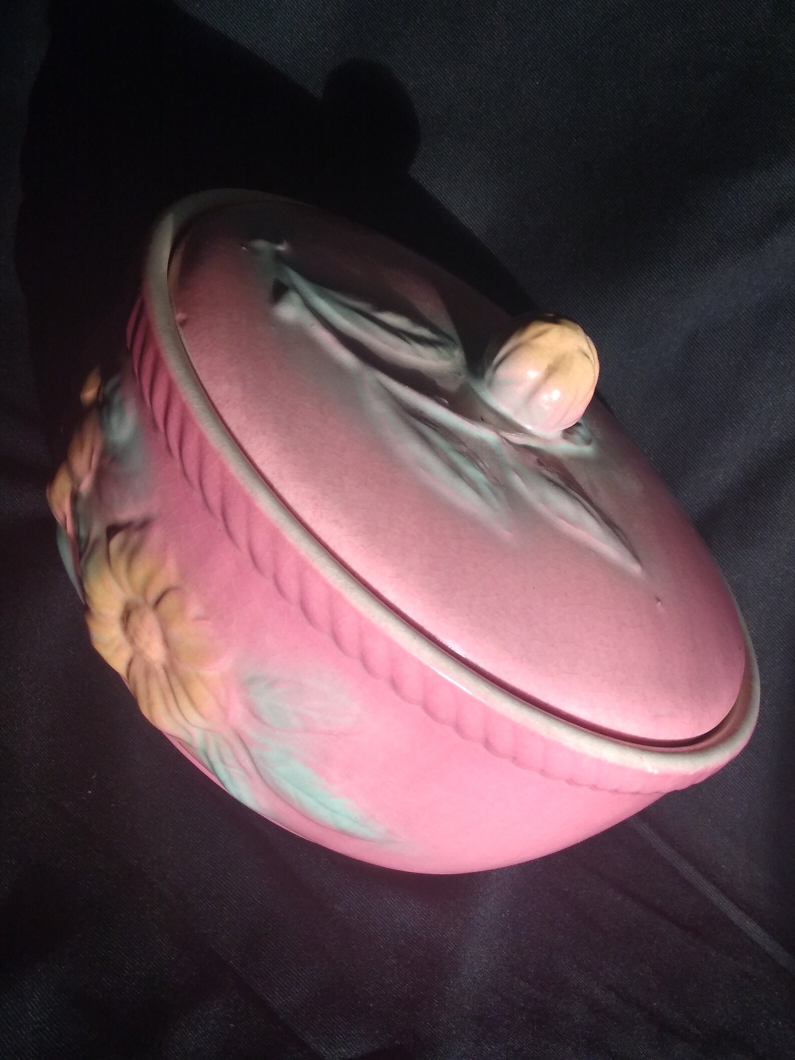 Vintage Hull Art Pottery Sun Glow 7 1/2 Inch Covered Etsy