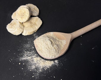 Plátano en polvo, liofilizado, superalimento natural, gran cobertura / para yogur, panqueques